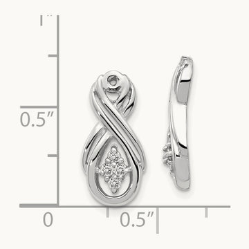 AA Infinity Diamond Earring Jacket, 14K White Gold