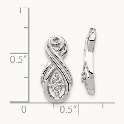 AA Infinity Diamond Earring Jacket, 14K White Gold