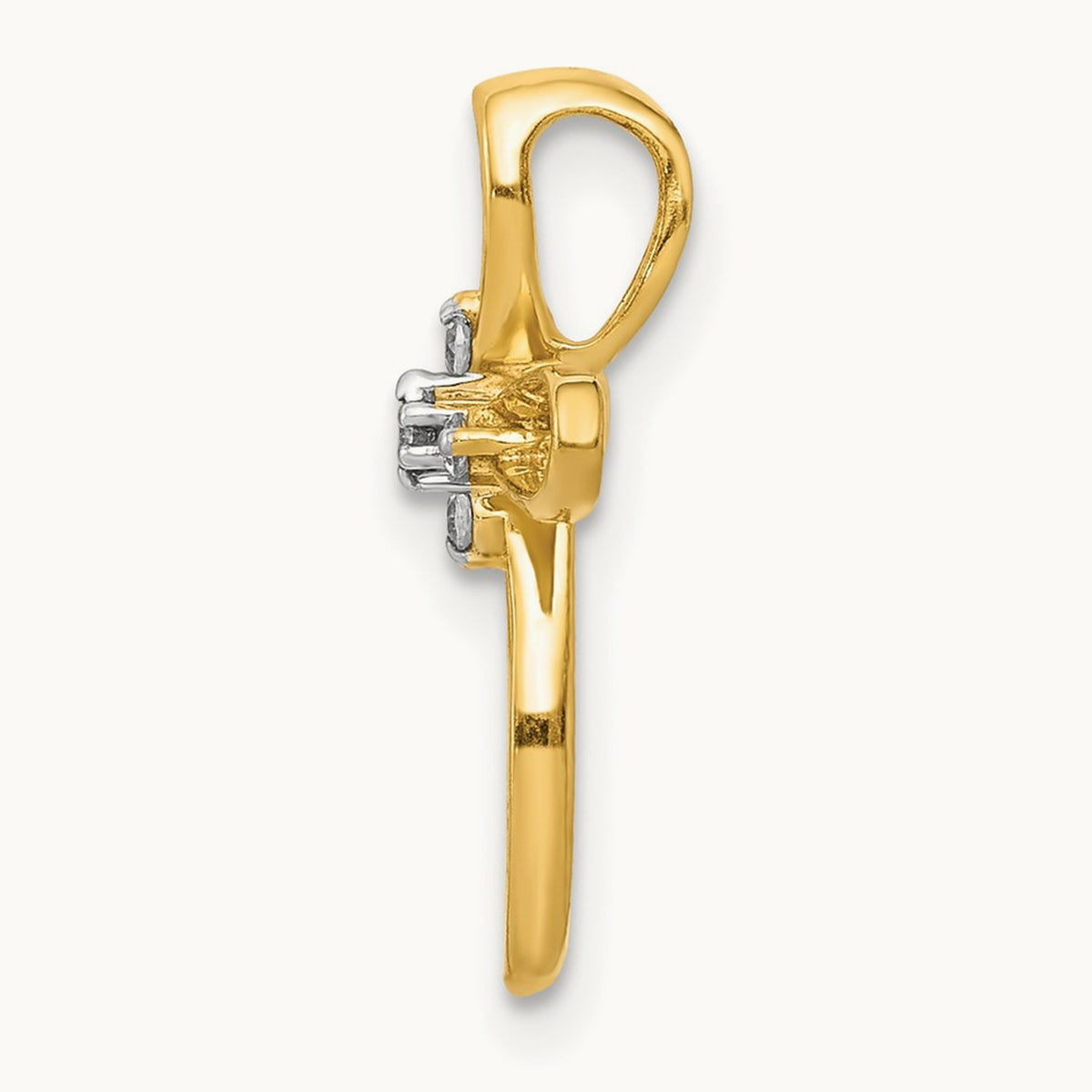 Diamond Cross Slide Pendant — photo set