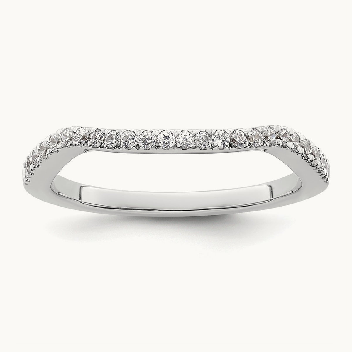 Contoured Wedding Band — 1/7 ct, 7