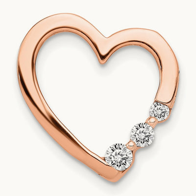 1/6ct. Diamond Heart Chain Slide — photo set