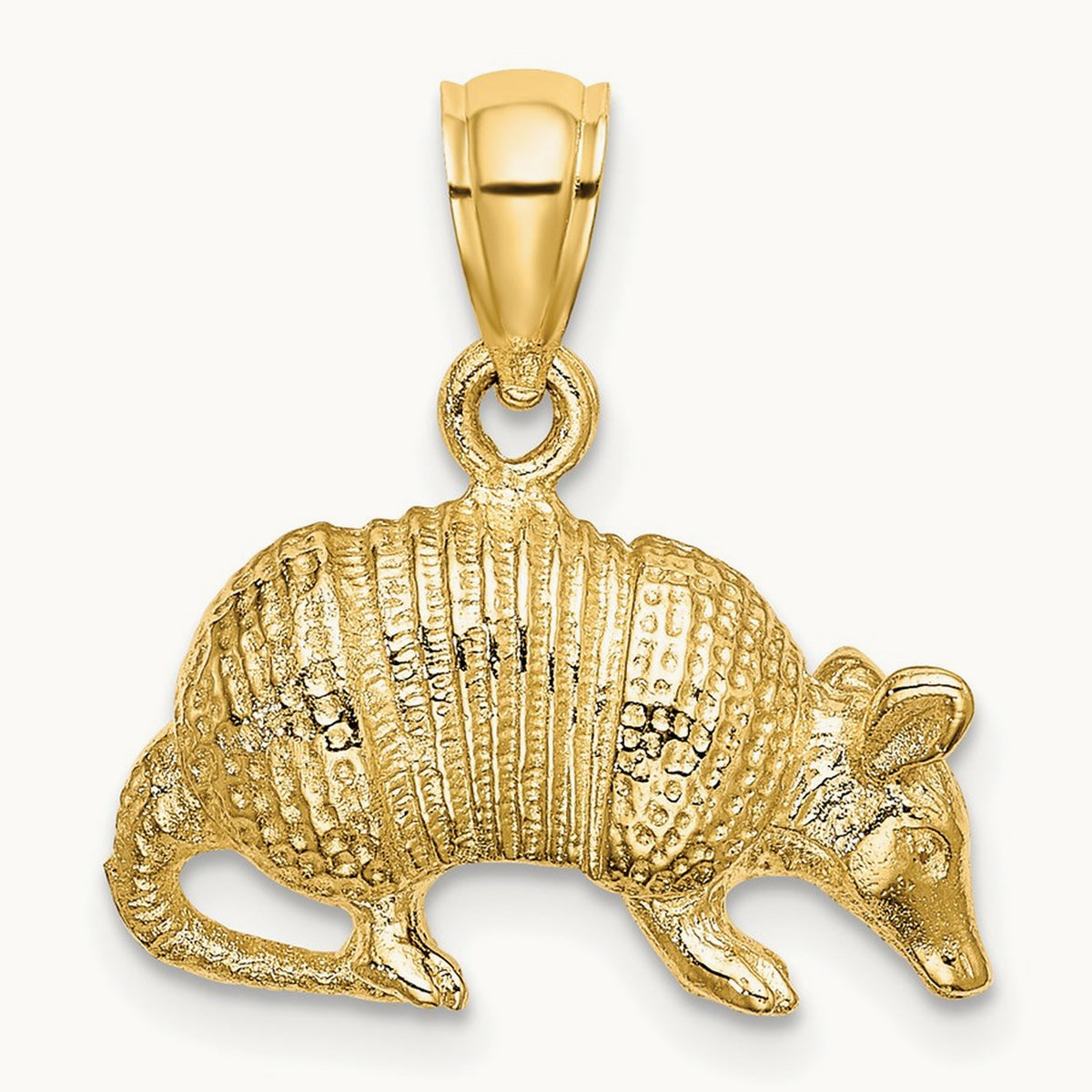 3-D Armadillo Charm, 14K