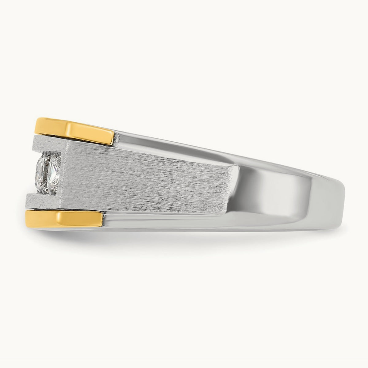 IBGoodman Men's Polished & Satin 5-Stone Diamond Ring, 14K Two-tone