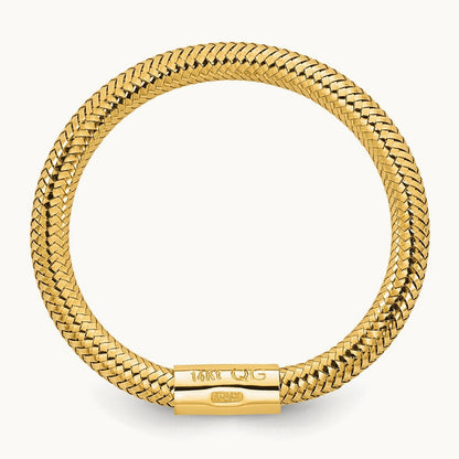 Mesh Stretch Ring, 14K