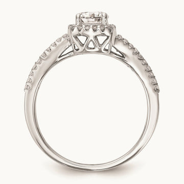 Round Halo Engagement Ring Mounting