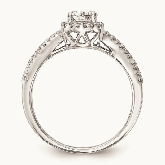 Round Halo Engagement Ring Mounting