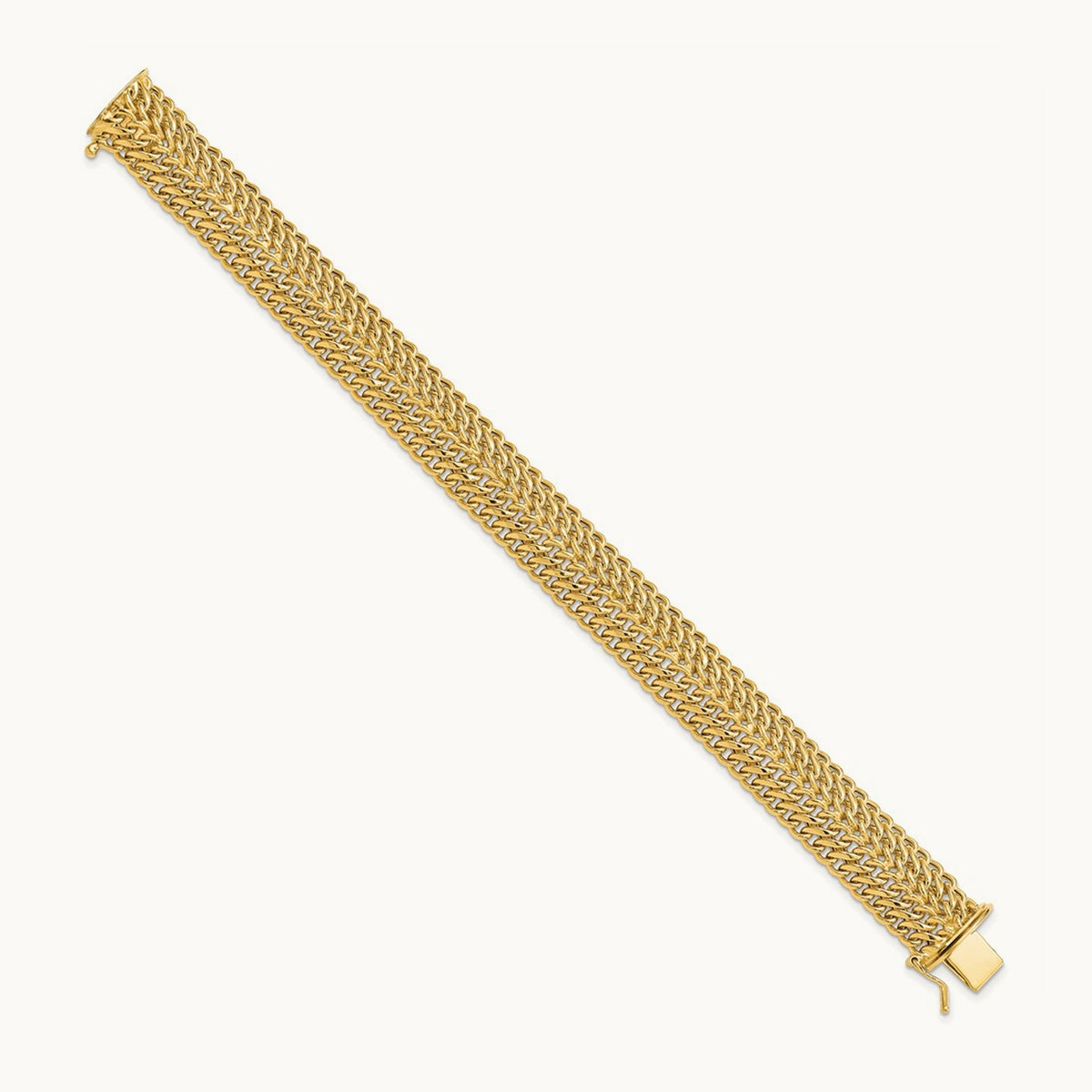 Polished 7.5in Fancy Link Bracelet, 14K