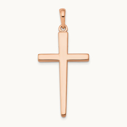 Cross Pendant, 14K Rose Gold