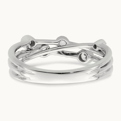 Criss Cross Ring, 0.25 ct tw Lab-Grown Diamond — 14K White Gold