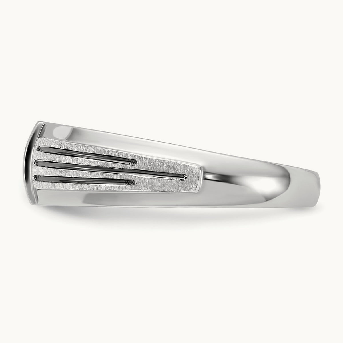 With Black RH 5 Stone Men's Ring, 0.05 ct tw Lab-Grown Diamond