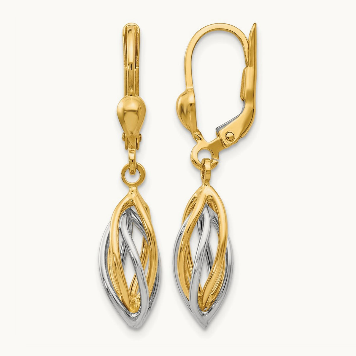 Polished Dangle Leverback Earrings — photo set