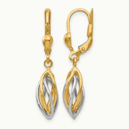 Polished Dangle Leverback Earrings — photo set