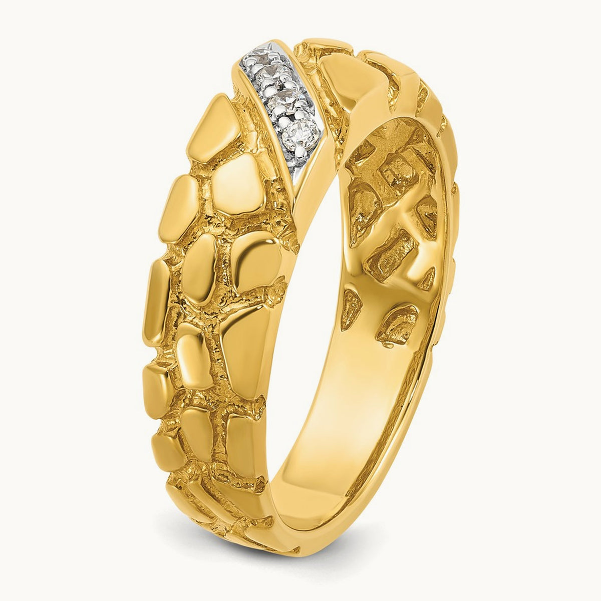 IBGoodman Men's Diamond Nugget Complete Ring, 14K