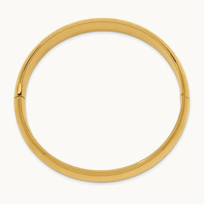 7/16 High Polished Hinged Bangle Bracelet, 14K