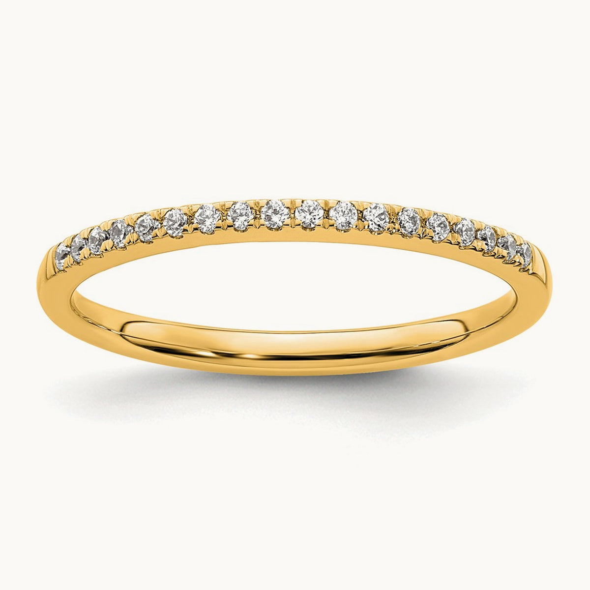 Diamond Wedding Band — 14K Yellow Gold, 7