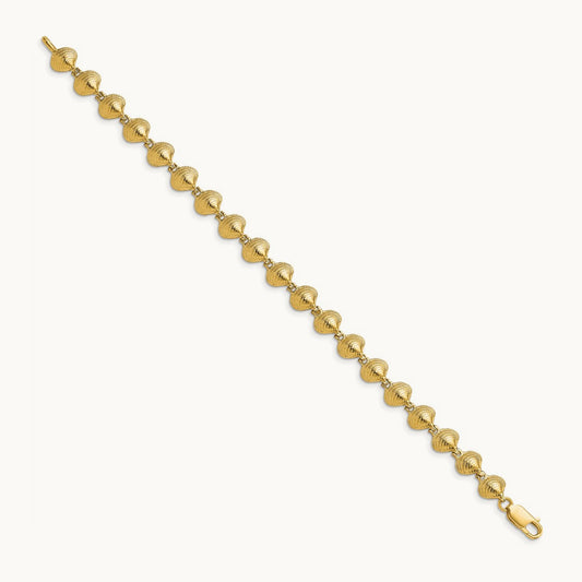 Clam Shell Bracelet, 14K