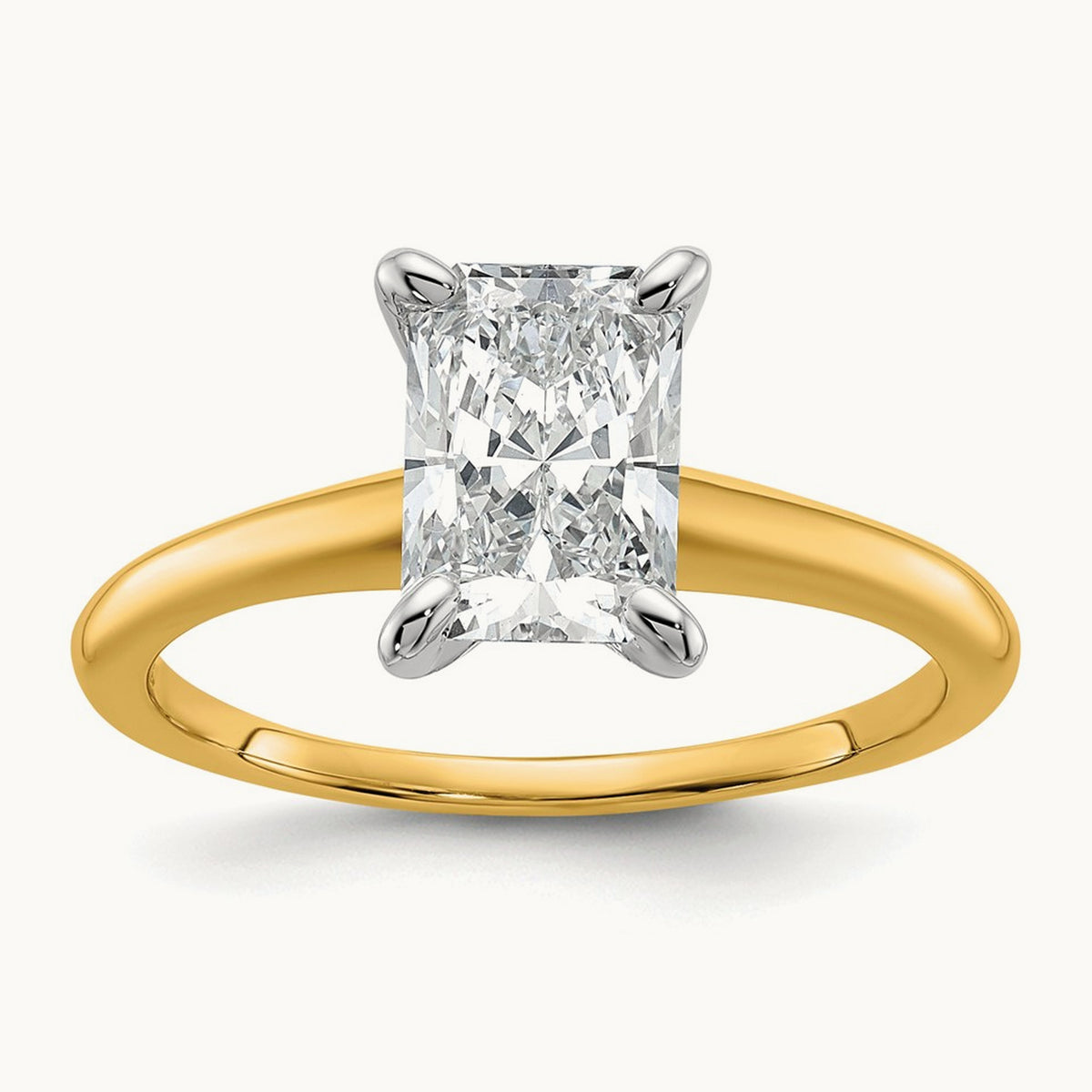 Radiant 8X Ring, 1.50 ct tw Lab-Grown Diamond — 14K Two-Tone