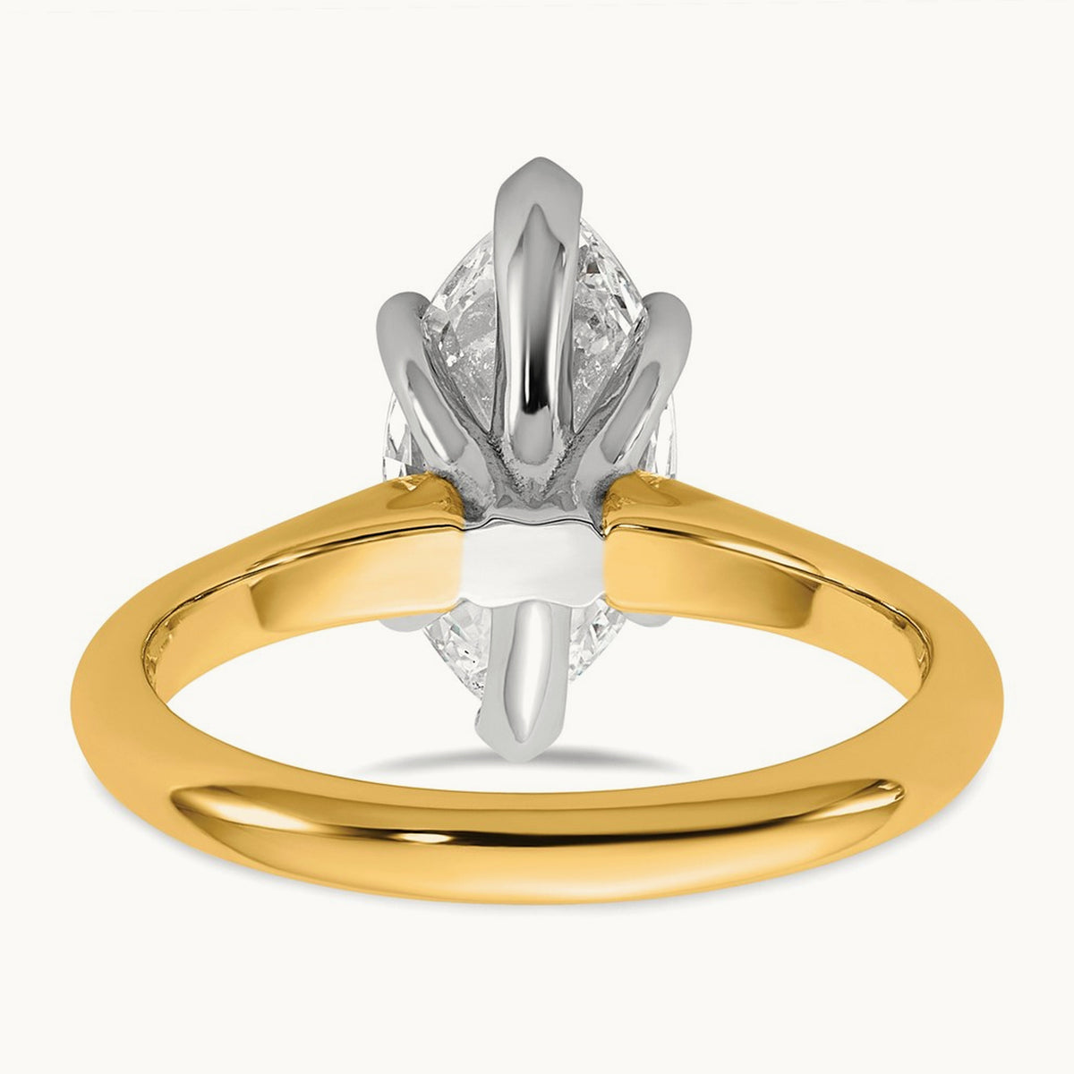 Marquise 8X Ring, 2.00 ct tw Lab-Grown Diamond — 14K Two-Tone