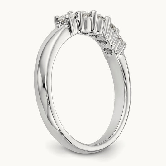 5-Stone Diamond Band, 14K White Gold