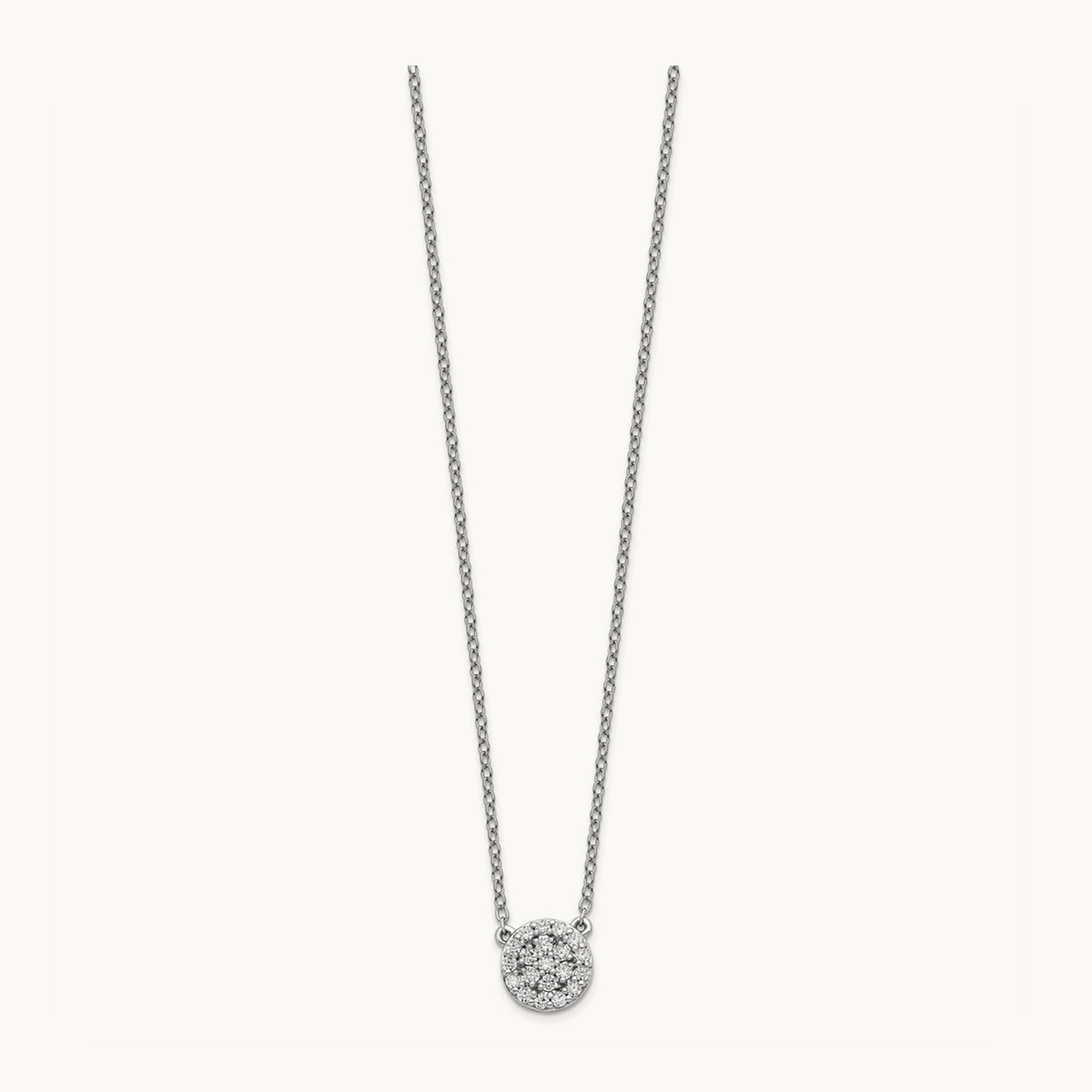 Diamond 18in Necklace, 14K White Gold