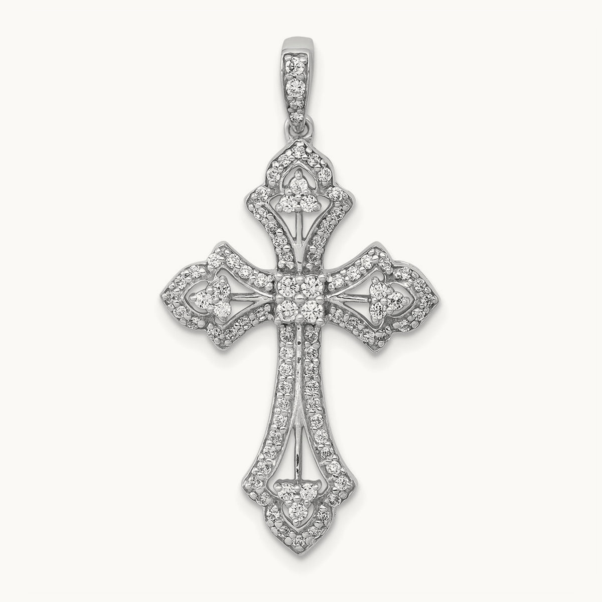 1/2ct. Diamond Fancy Cross Pendant — photo set