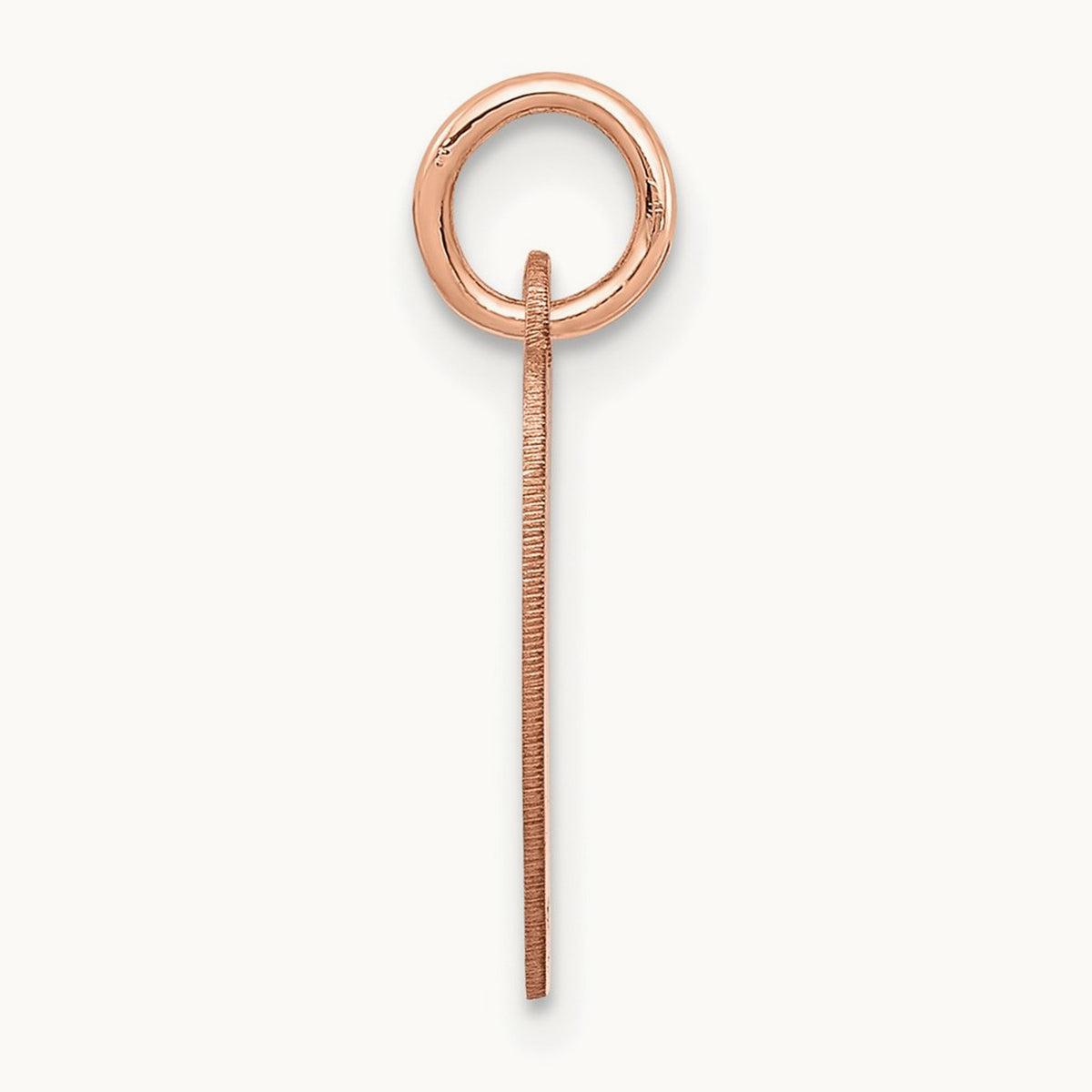 Plain .018 Gauge Engraveable Heart Disc Charm — 14K Rose Gold, 18mm