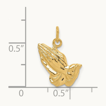 Praying Hands Charm, 14K