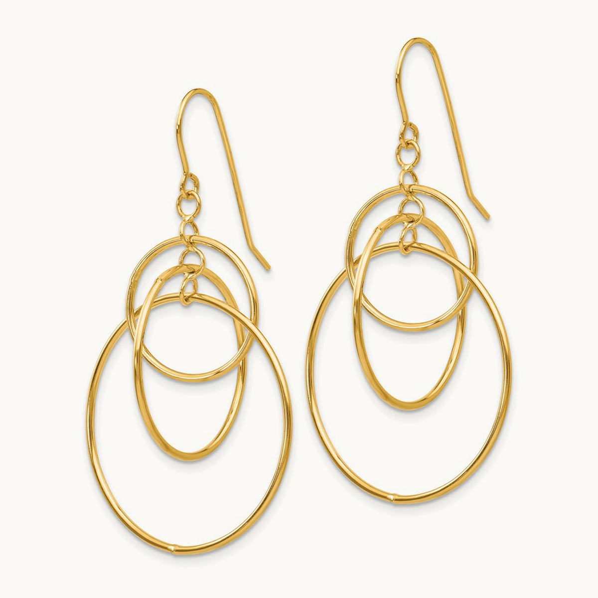 Polished Circles Dangle Earrings — photo set