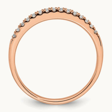 Diamond Wedding Band, 14K Rose Gold