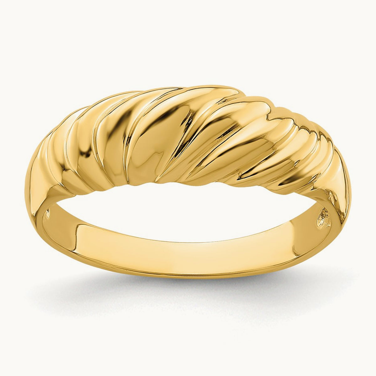 Polished Dome Ring, 14K