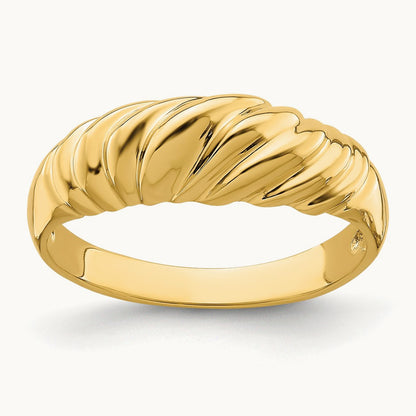 Polished Dome Ring, 14K