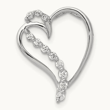 1/6ct. Diamond Heart Chain Slide — photo set