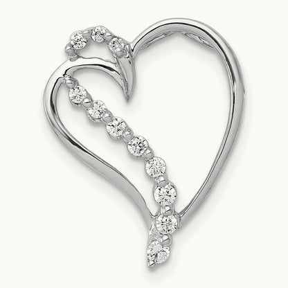 1/6ct. Diamond Heart Chain Slide — photo set