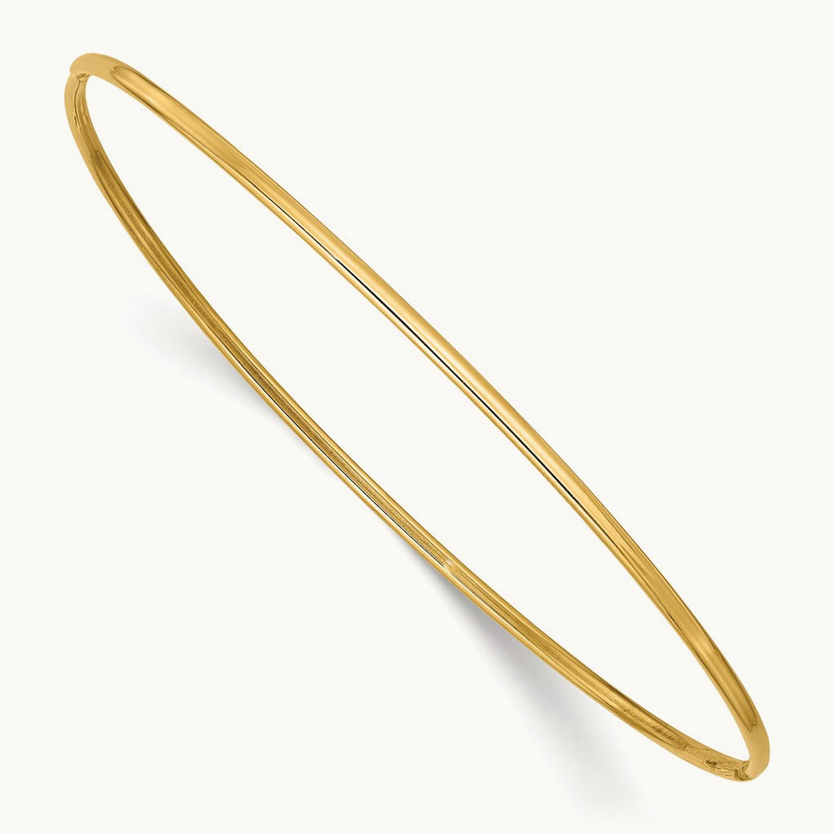 Polished Slip-on Bangle Bracelet — 14K Yellow Gold