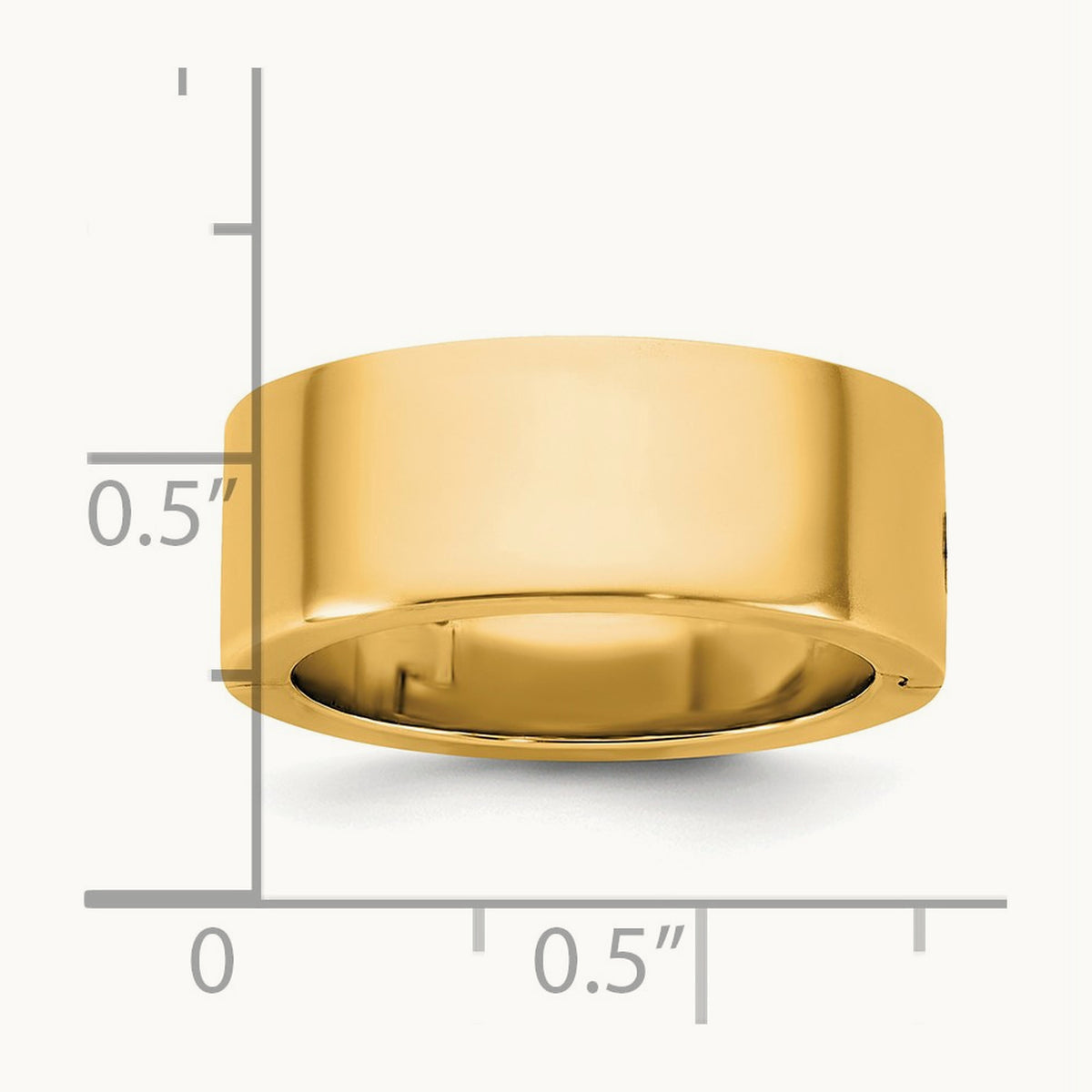CLIQ Hinged Flat Wedding Band, 8mm, 14K Yellow Gold
