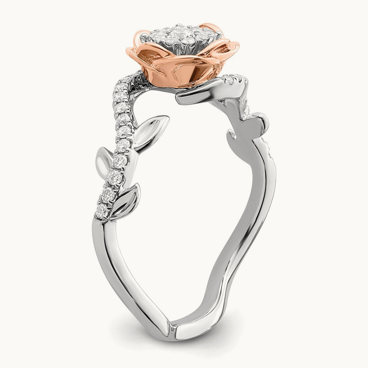 Flower Ring, 0.25 ct tw Lab-Grown Diamond