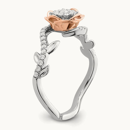 Flower Ring, 0.25 ct tw Lab-Grown Diamond