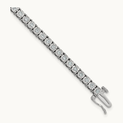 Gold-plated Tennis Bracelet, 1.00 ct tw Lab-Grown Diamond — Sterling Silver