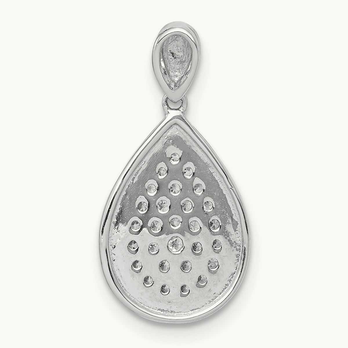 1/4ct. Diamond Fancy Teardrop Pendant, 14K White Gold