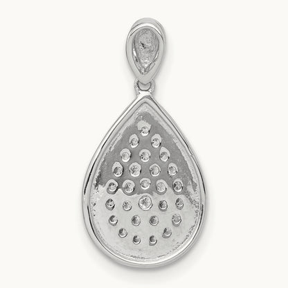 1/4ct. Diamond Fancy Teardrop Pendant, 14K White Gold
