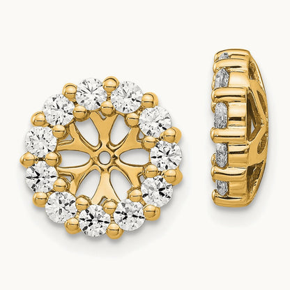 Diamond Earring Jackets — 14K Yellow Gold