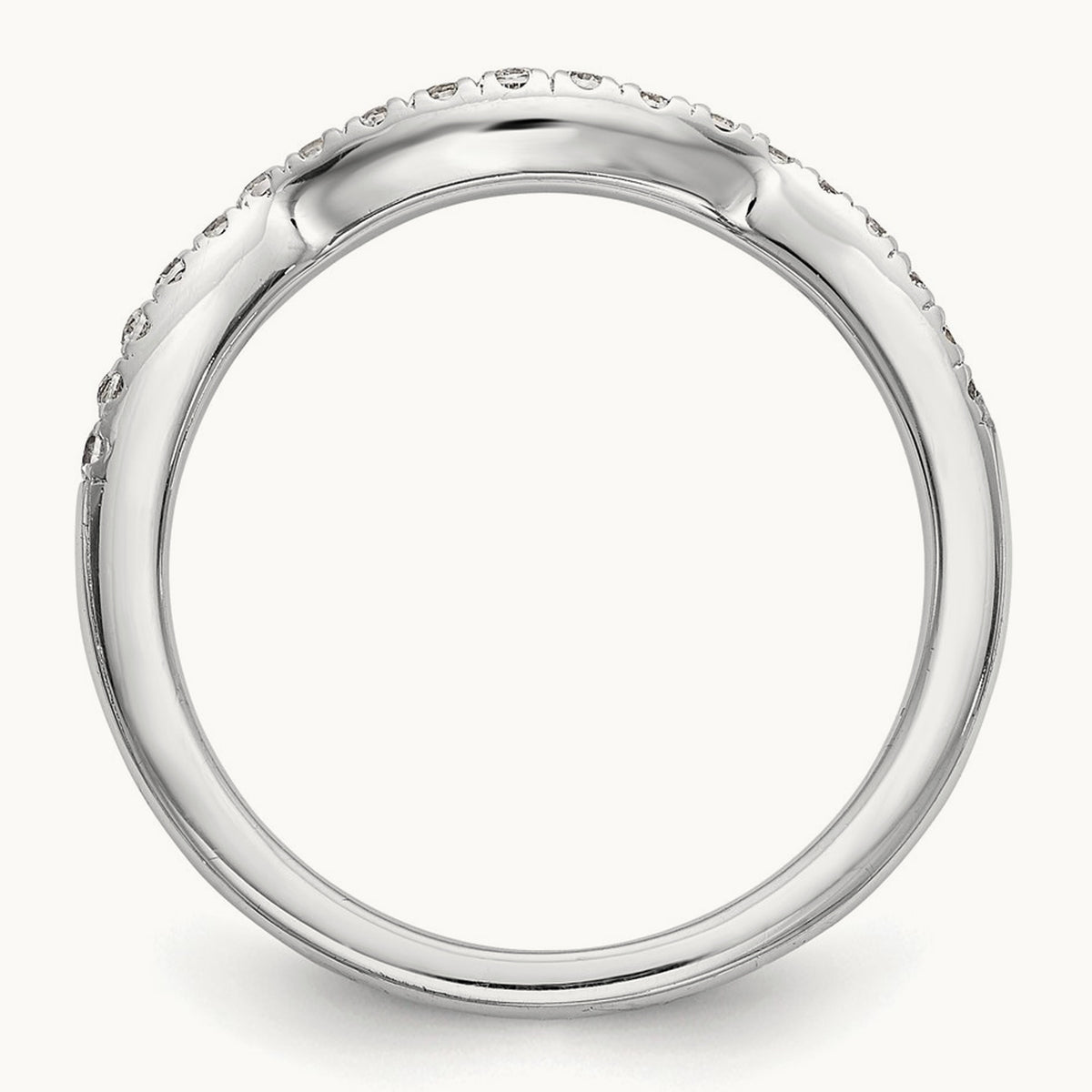Diamond Wedding Band, 14K White Gold