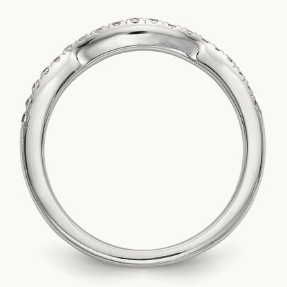 Diamond Wedding Band, 14K White Gold