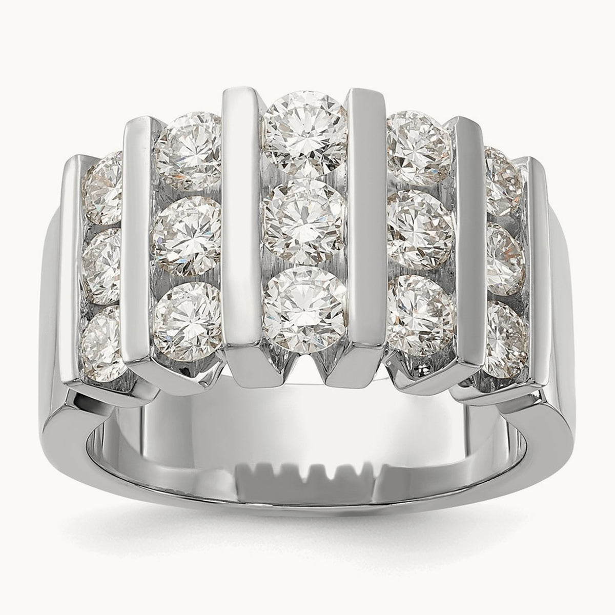 Fashion Band, 1.00-3.00 ct tw Lab-Grown Diamond — 2 ct, 14K White Gold