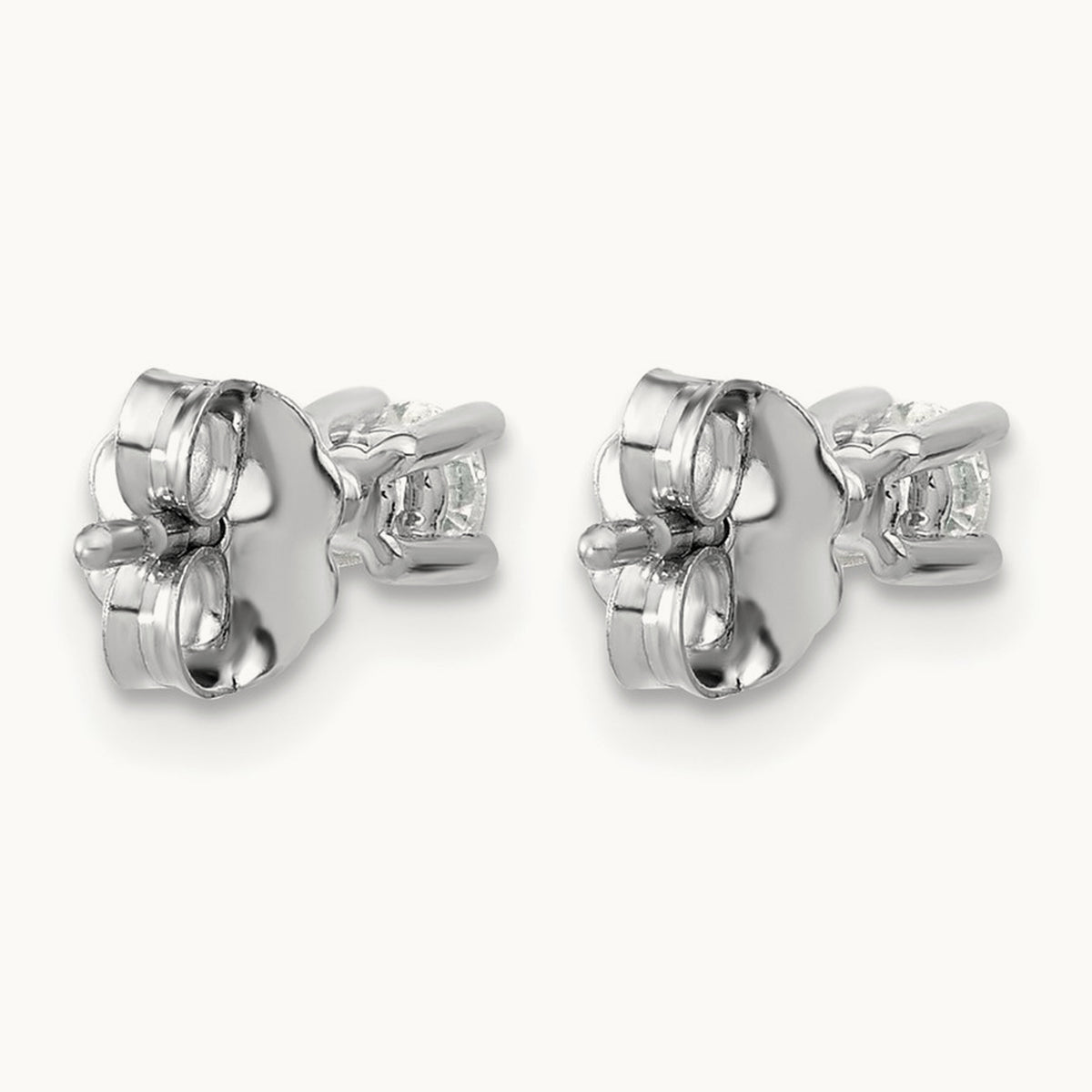 Round Heavyweight Stud Earrings, 0.10-7.00 ct tw Lab-Grown Diamond — 1/5 ct, 14K White Gold