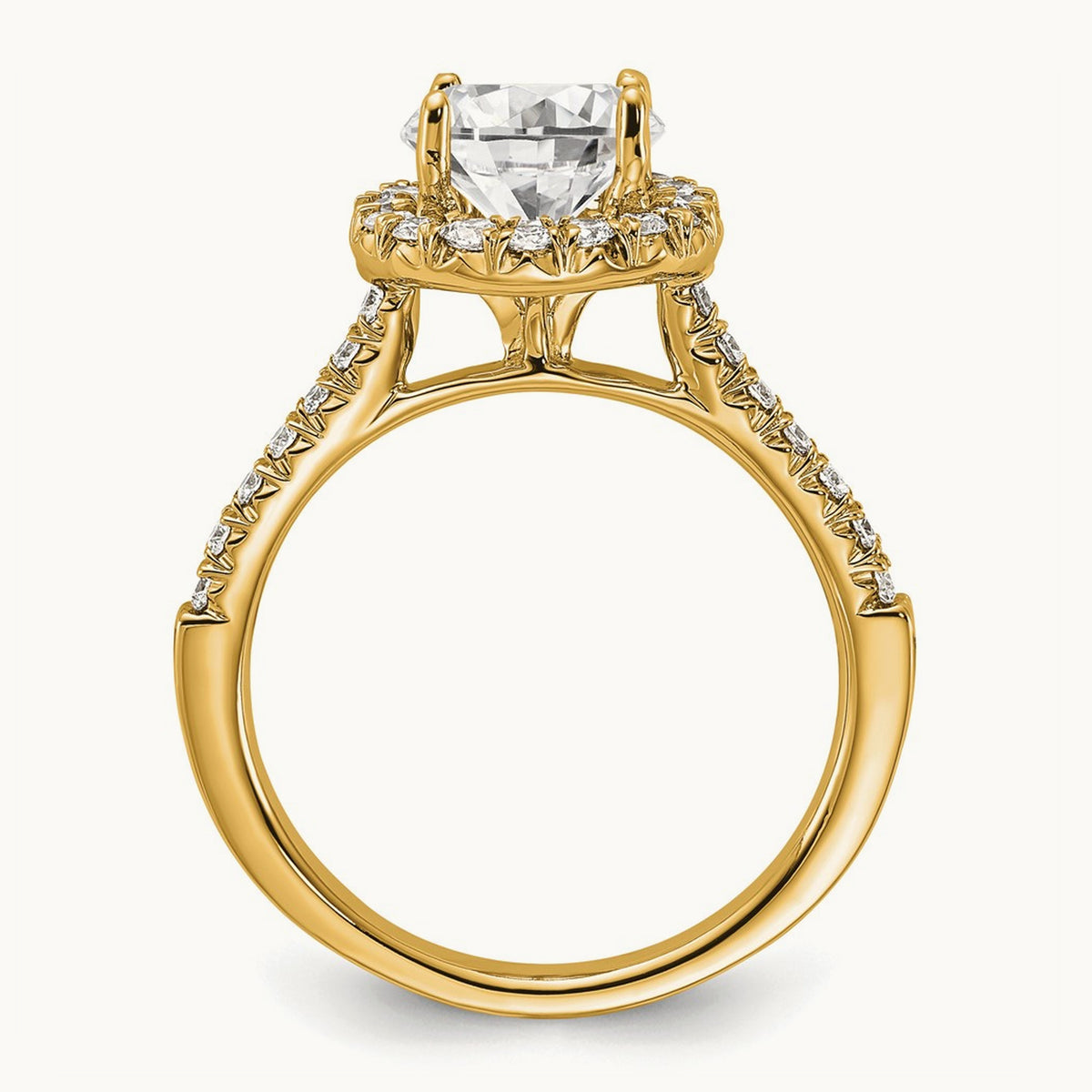 Semi-Mount Engagement Ring, 0.25-0.50 ct tw Lab-Grown Diamond — 1/2 ct (holds 1 1/2 ct center) · VS/SI (Great), 14K Yellow Gold, 7