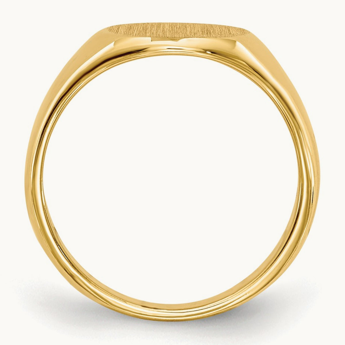 Closed Back Child's Signet Ring — 14K Yellow Gold, 8.5x8.5mm, 3