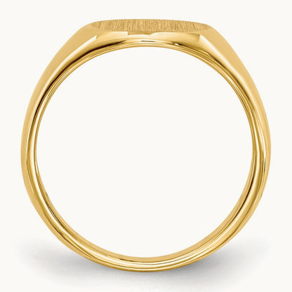 Closed Back Child's Signet Ring — 14K Yellow Gold, 8.5x8.5mm, 3