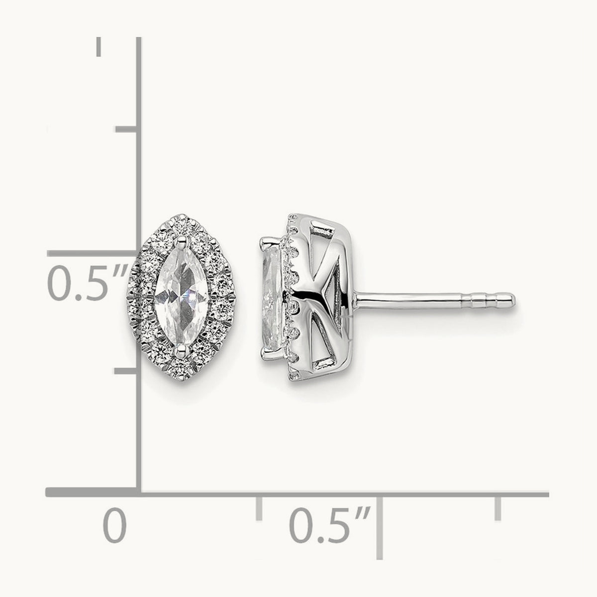 Sapphire April Birthstone Earrings, 0.20 ct tw Lab-Grown Diamond
