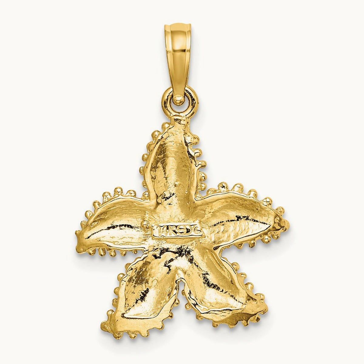 Textured Starfish Charm — 24mm